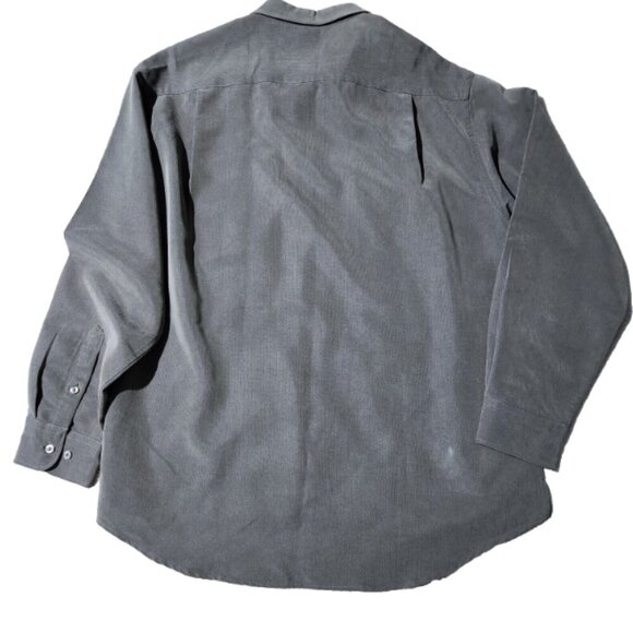 Eccolo Shirt Men's Size Large Button Down Long Sleeve 16-16 1/2 Neck Taupe - Picture 5 of 11